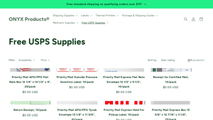 Onyx Products - Shipping Supplies