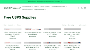 Onyx Products - Free USPS Shipping Supplies