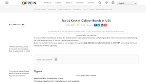 Oppein - Innovative Kitchen Cabinets