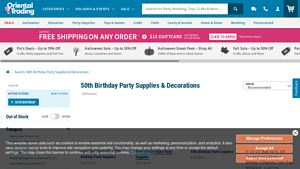 Oriental Trading - 50th Birthday Party Supplies