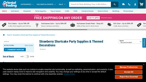 Oriental Trading - Strawberry Shortcake Party Supplies