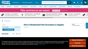 Oriental Trading - Alice in Wonderland Party Supplies