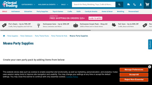 Oriental Trading - Moana Party Supplies