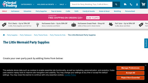 Oriental Trading - The Little Mermaid Party Supplies