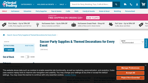 Oriental Trading - Soccer Party Supplies