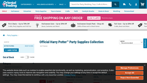 Oriental Trading - Harry Potter™ Party Kit for 8