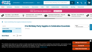 Oriental Trading - 21st Birthday Party Supplies