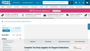 Oriental Trading - Tea Party Supplies