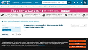Oriental Trading - Construction Party Supplies