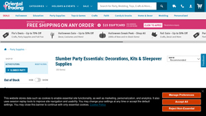 Oriental Trading - Slumber Party Supplies