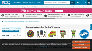 Oriental Trading - Ninja Turtle Party Supplies