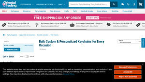 Oriental Trading - Personalized Keychains