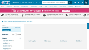 Oriental Trading - Basketball Party Supplies