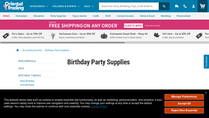 Oriental Trading - Birthday Party Supplies