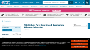 Oriental Trading - 90th Birthday Decorations & Party Supplies