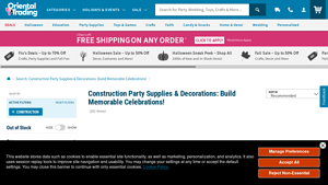 Oriental Trading - Construction Party Supplies