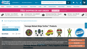 Oriental Trading - Ninja Turtle Party Supplies
