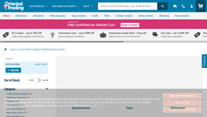 Oriental Trading - Unicorn Party Supplies