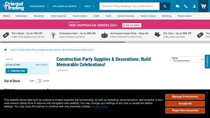 Oriental Trading - Construction Party Supplies
