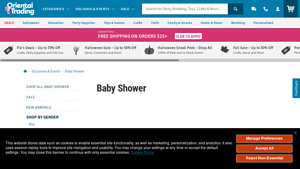 Oriental Trading - Baby Shower Decorations & Supplies