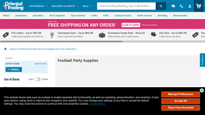 Oriental Trading - Football Party Supplies