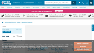 Oriental Trading - Video Game Party Supplies
