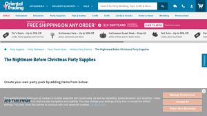 Oriental Trading - Nightmare Before Christmas Party Supplies