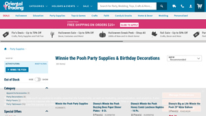 Oriental Trading - Winnie the Pooh Party Supplies
