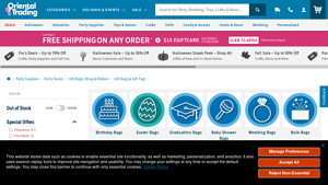 Oriental Trading - Bulk Gift Bags & Tags