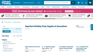 Oriental Trading - Superhero Birthday Party Decorations
