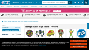 Oriental Trading - Teenage Mutant Ninja Turtles™ Party Supplies