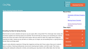 Out of Milk - Cleaning Essentials