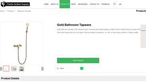 Panta Trading - Gold Stainless Steel Bathroom Tapware