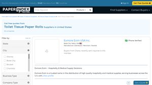 Toilet Tissue Paper Rolls - Key Suppliers in the USA