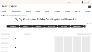 Party Expert - Big Dig Construction Birthday Supplies
