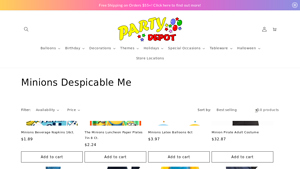 Party Depot Store - Minions Party Supplies