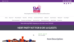 Party Direct - Nerf Party Kit