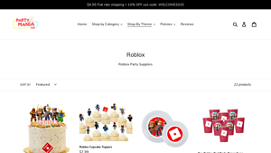 Partymania USA - Roblox Party Supplies