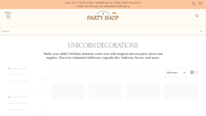 Party Shop - Unicorn Decorations