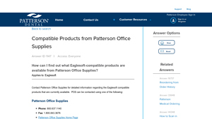 Patterson - Eaglesoft Compatible Products