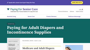 Paying for Senior Care - Financial Assistance for Incontinence Supplies