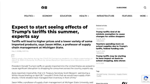 Pennsylvania Independent - Tariff Impact on Imported Goods