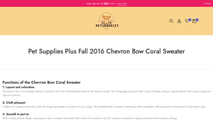 Chevron - Bow Coral Sweater