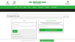 Pet Supplies Plus - Password Reset Instructions