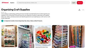 Pinterest - Craft Storage Solutions