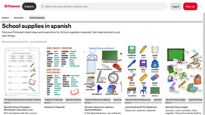 Pinterest - Spanish School Supplies Resources