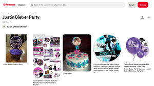 Justin Bieber - Birthday Party Supplies