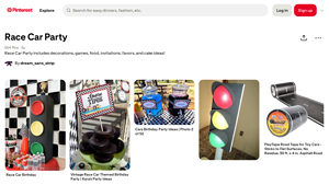 Pinterest - Race Car Party Essentials