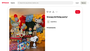 Pinterest - Peanuts Party Ideas