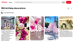 Pinterest - 18th Birthday Decorations